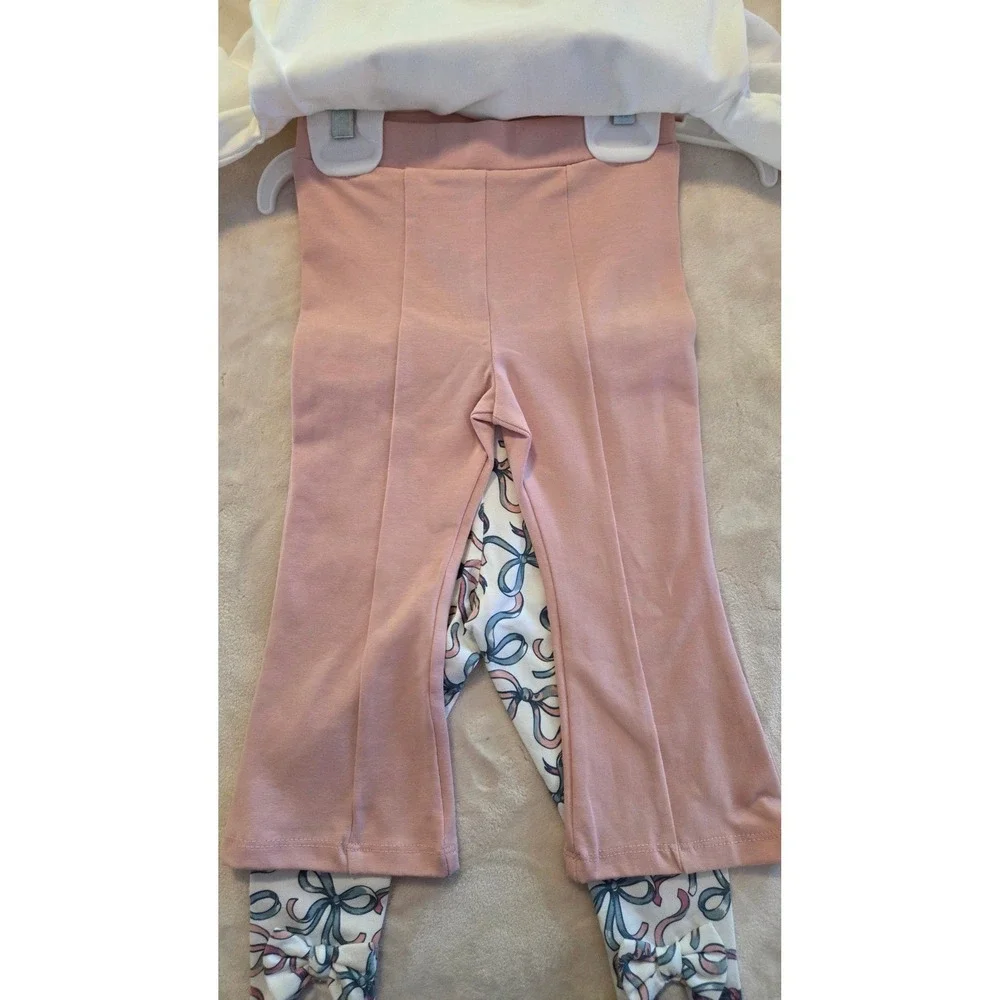 NWT Cynthia Rowley Baby Girl‎ 3pc Outfit Set 12M Bow Print